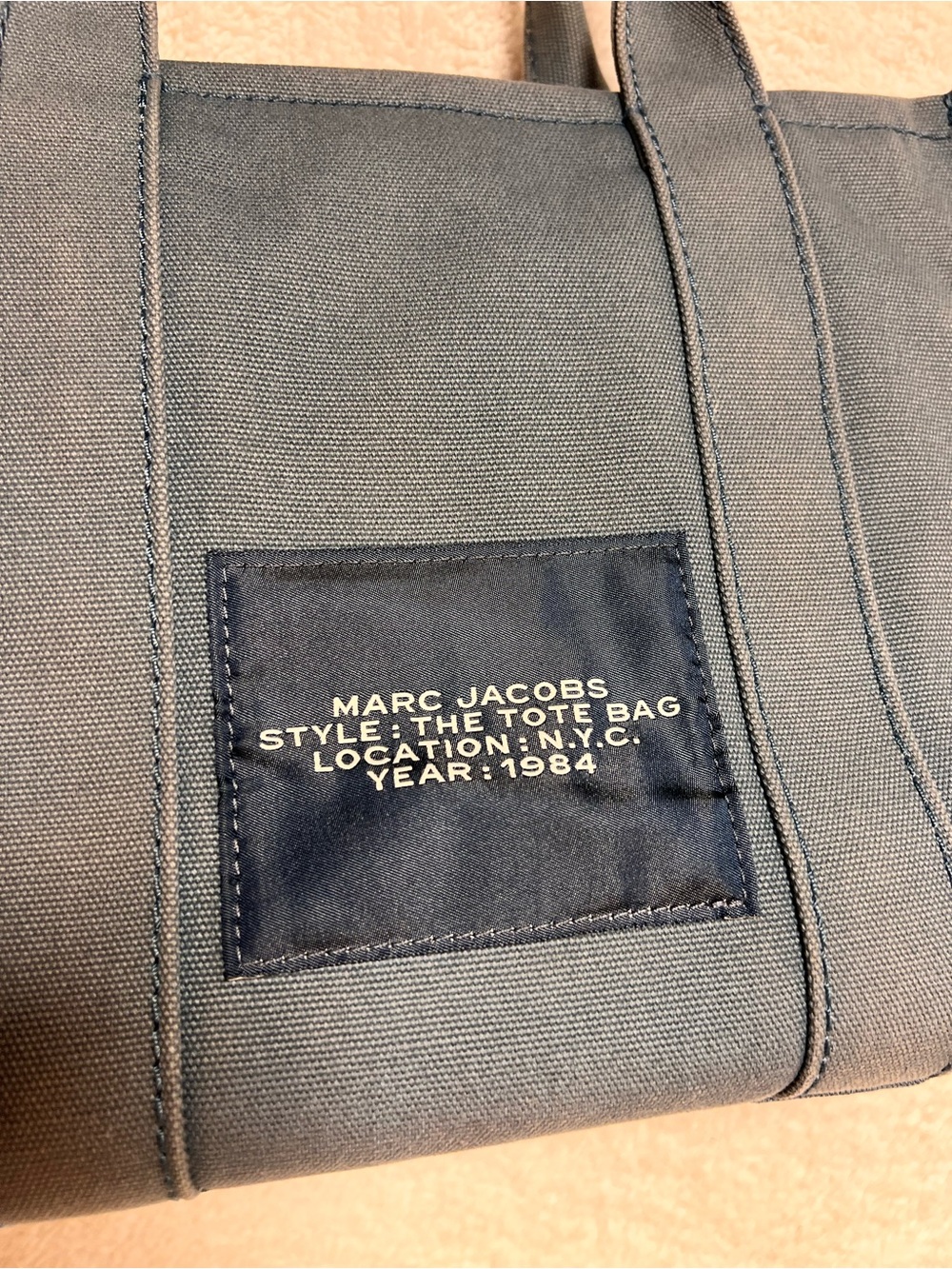 Marc Jacobs Slate Blue Canvas 'The Tote Bag' - Picture 7 of 15
